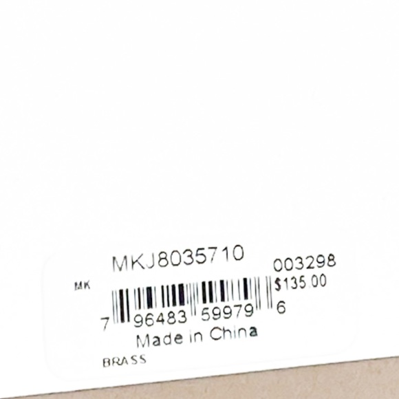 Michael Kors Large Logo Hoop Drop Earrings - Picture 6 of 6